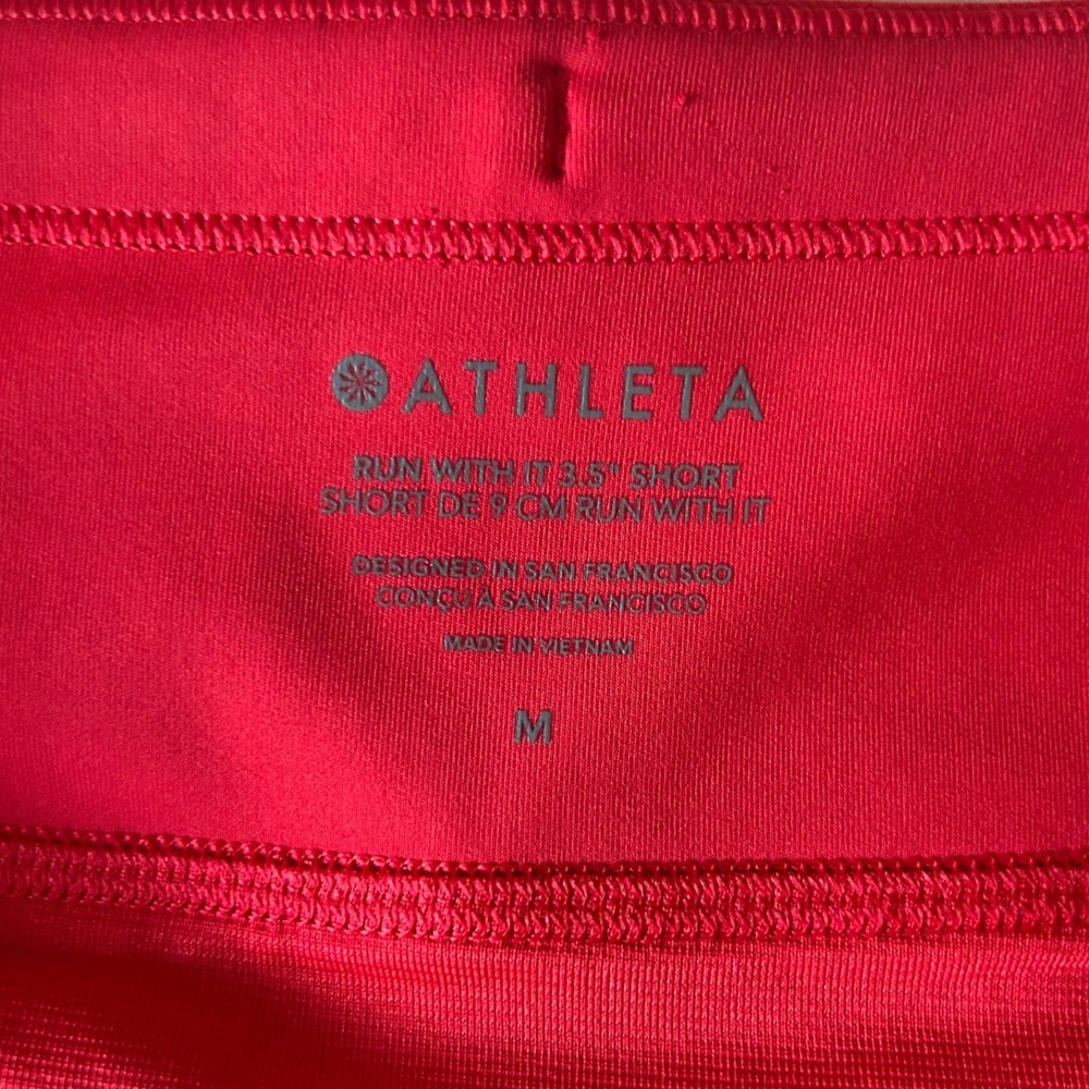 Athleta Run With It Red 3.5" Shorts Medium - Picture 8 of 8